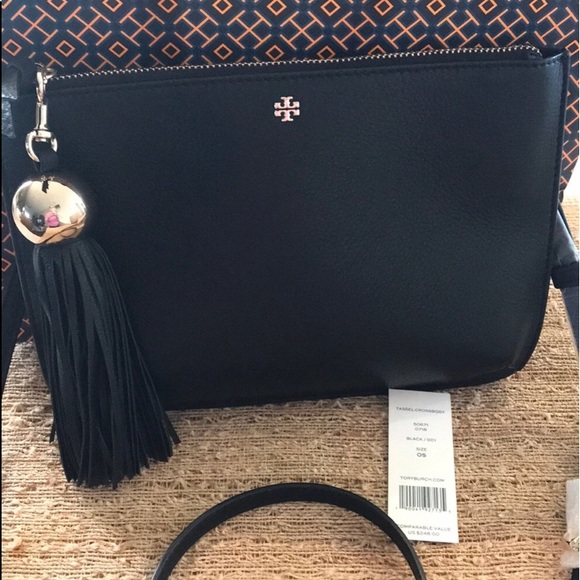 🌺🆕NWT Tory Burch Leather Tassel Crossbody - Picture 3 of 7